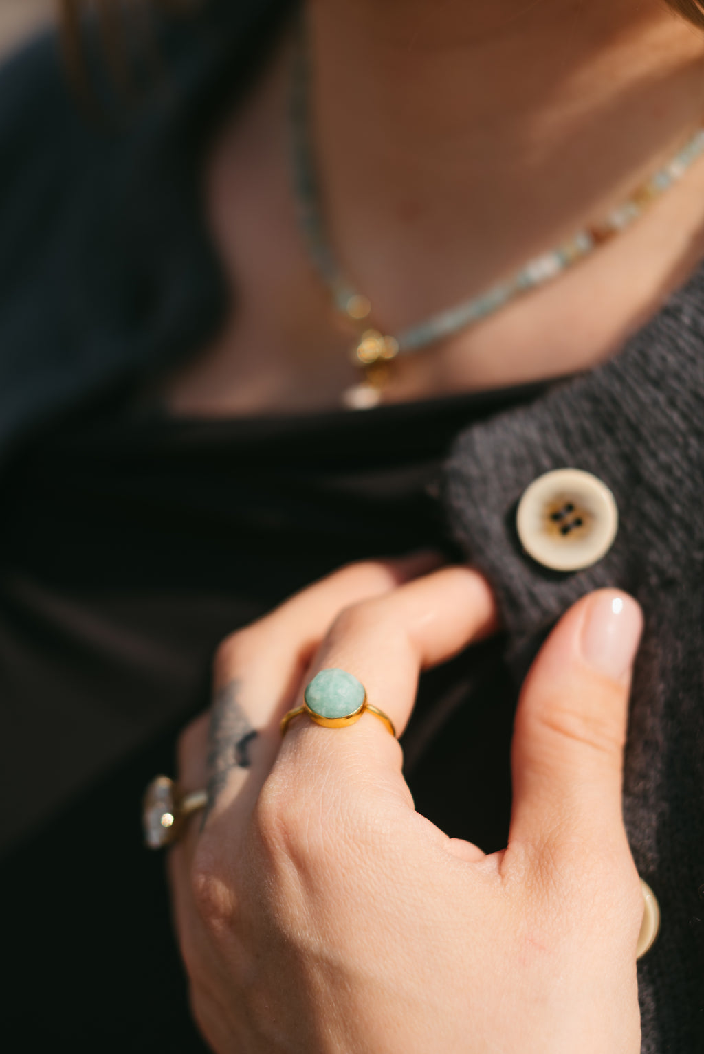 Azure Tide Circle Ring