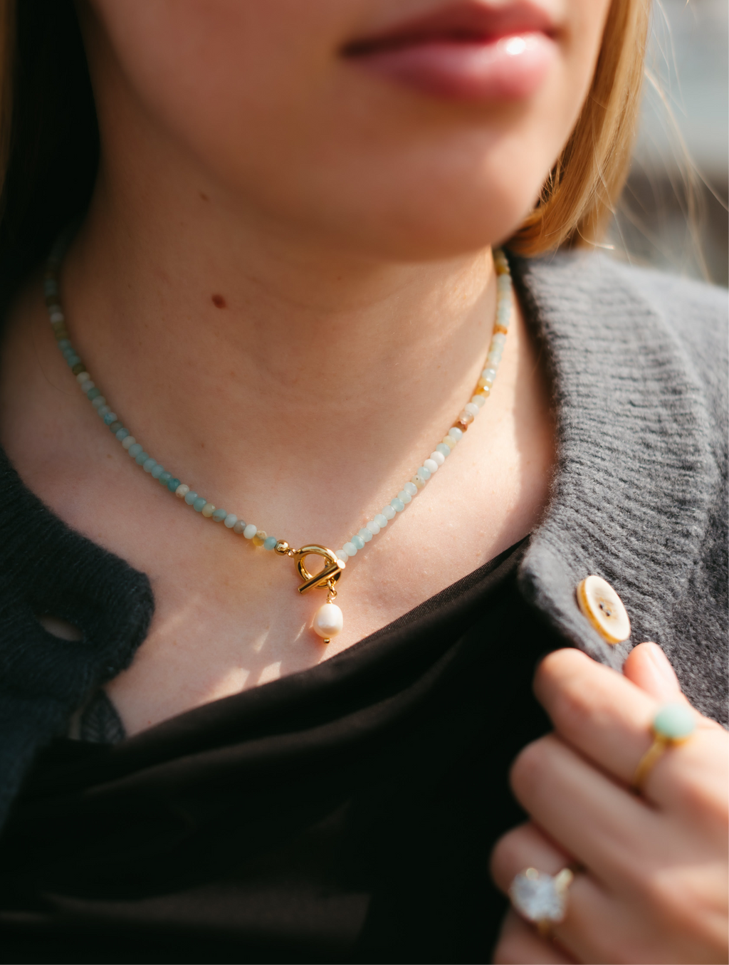 Seaglass Pearl Necklace