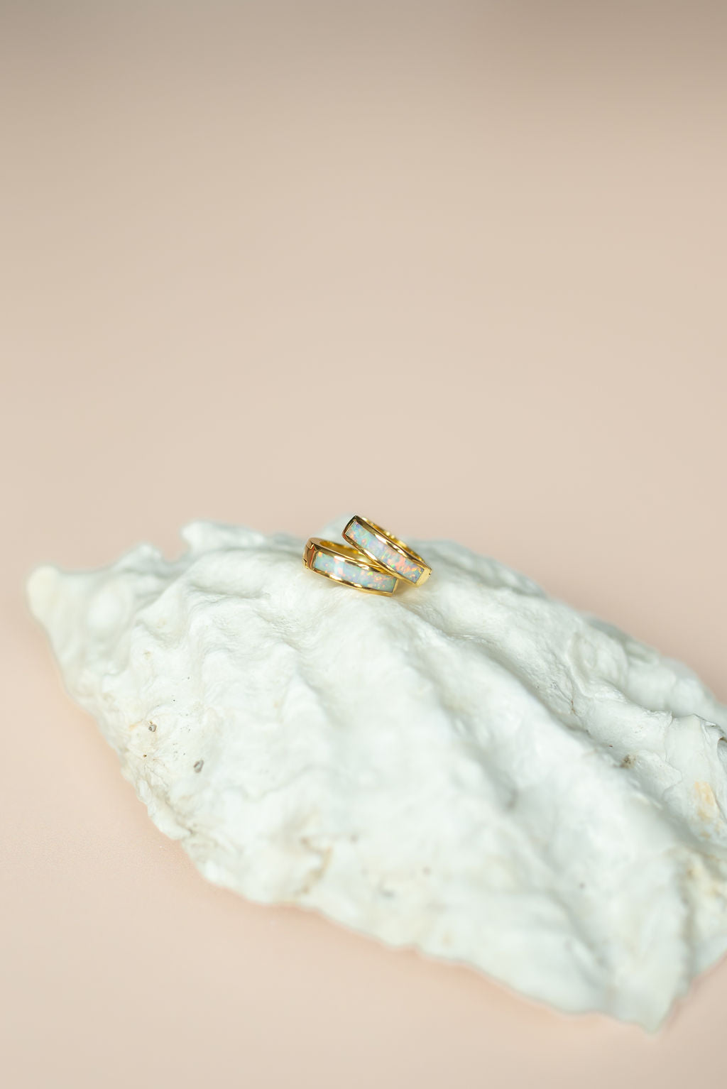 Lumen Opal Huggie Earrings