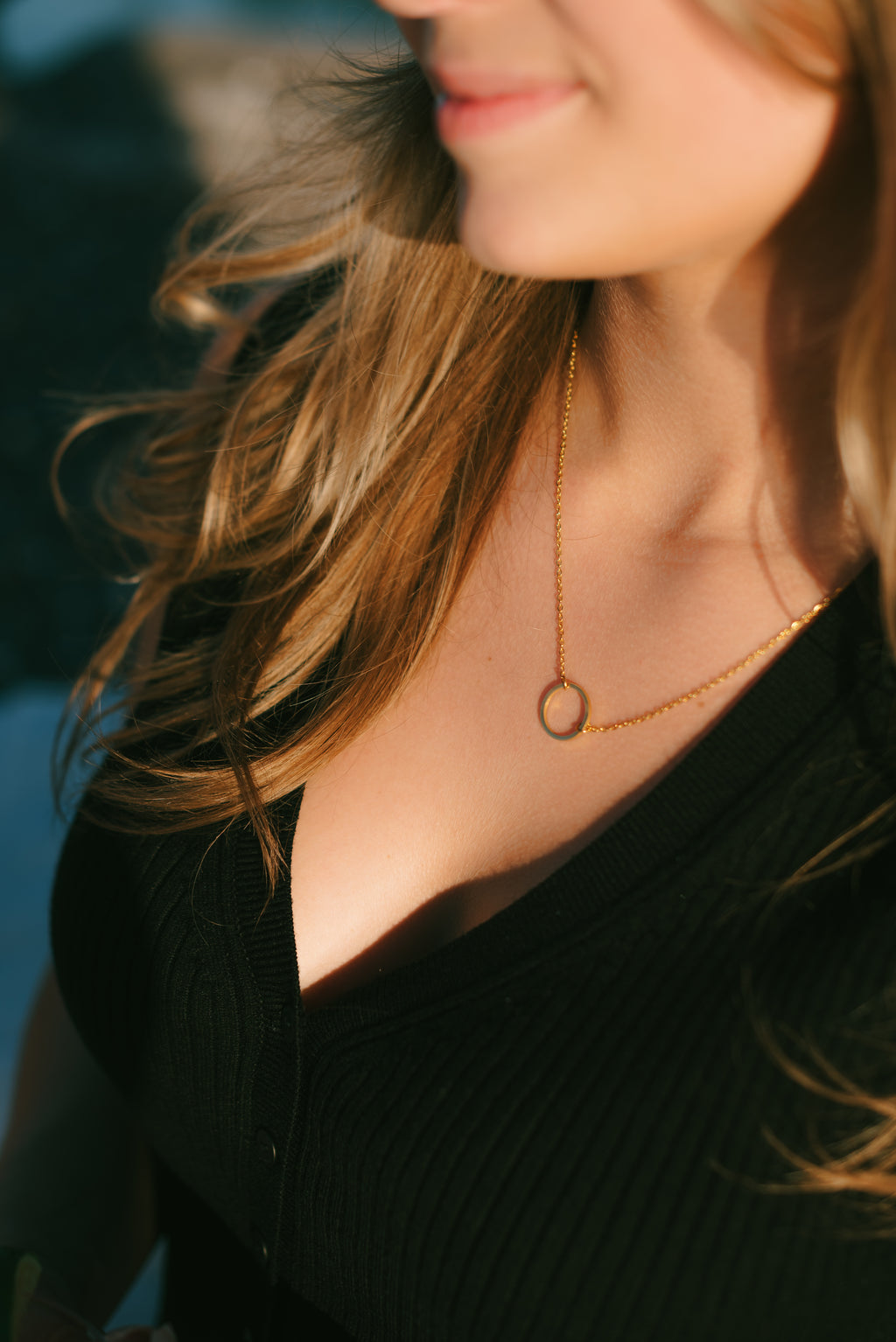 Sol Circle Gold Necklace