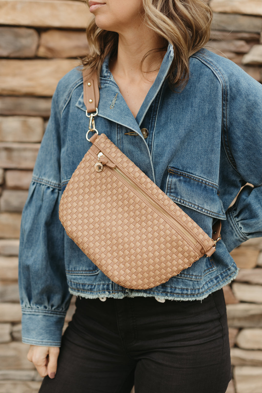 Lumi Woven Crossbody Bag