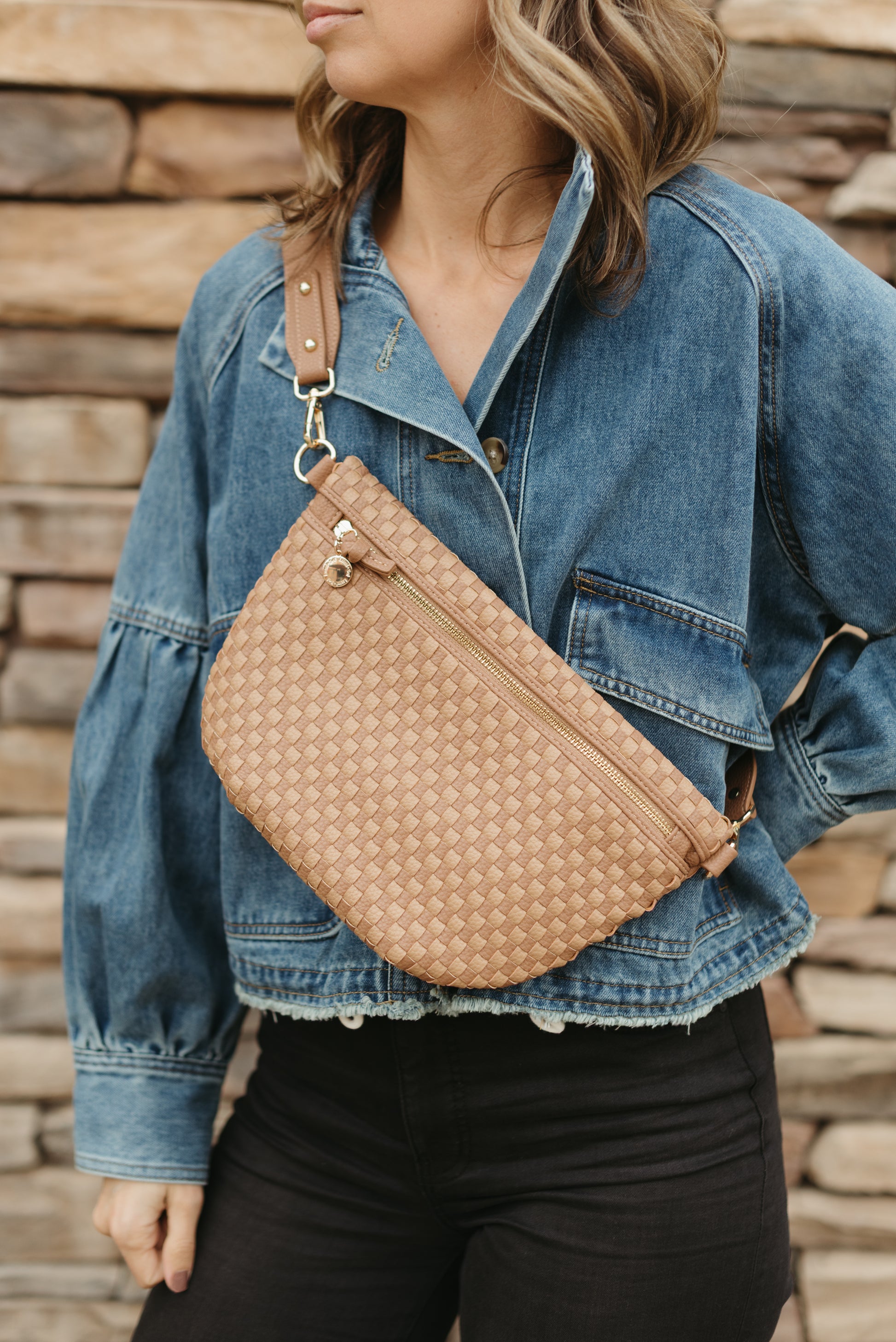 Lumi Woven Crossbody Bag