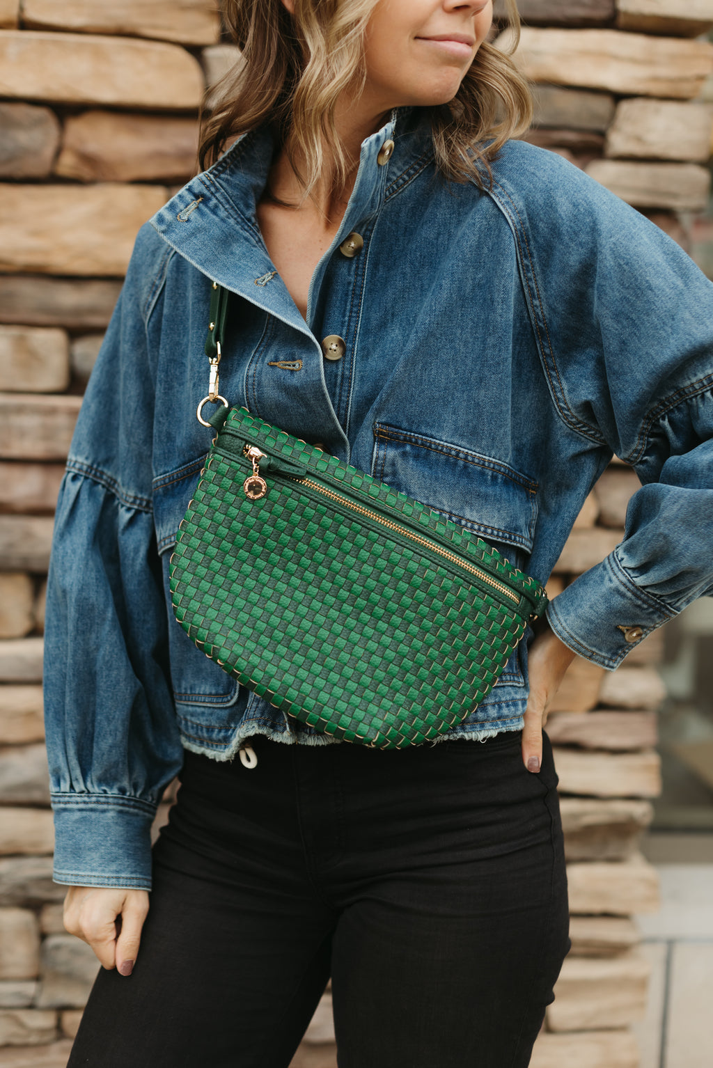 Lumi Woven Crossbody Bag
