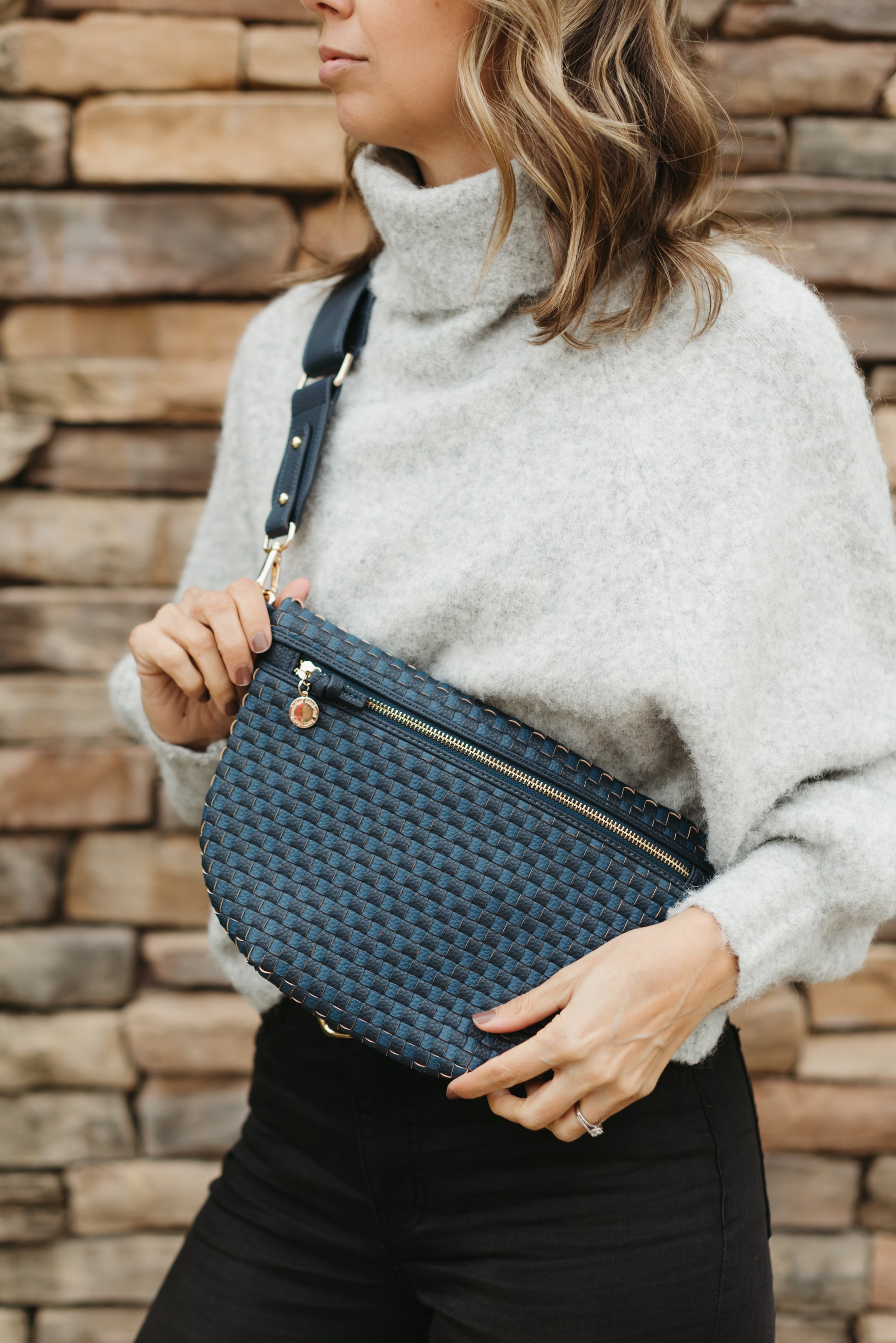 Lumi Woven Crossbody Bag