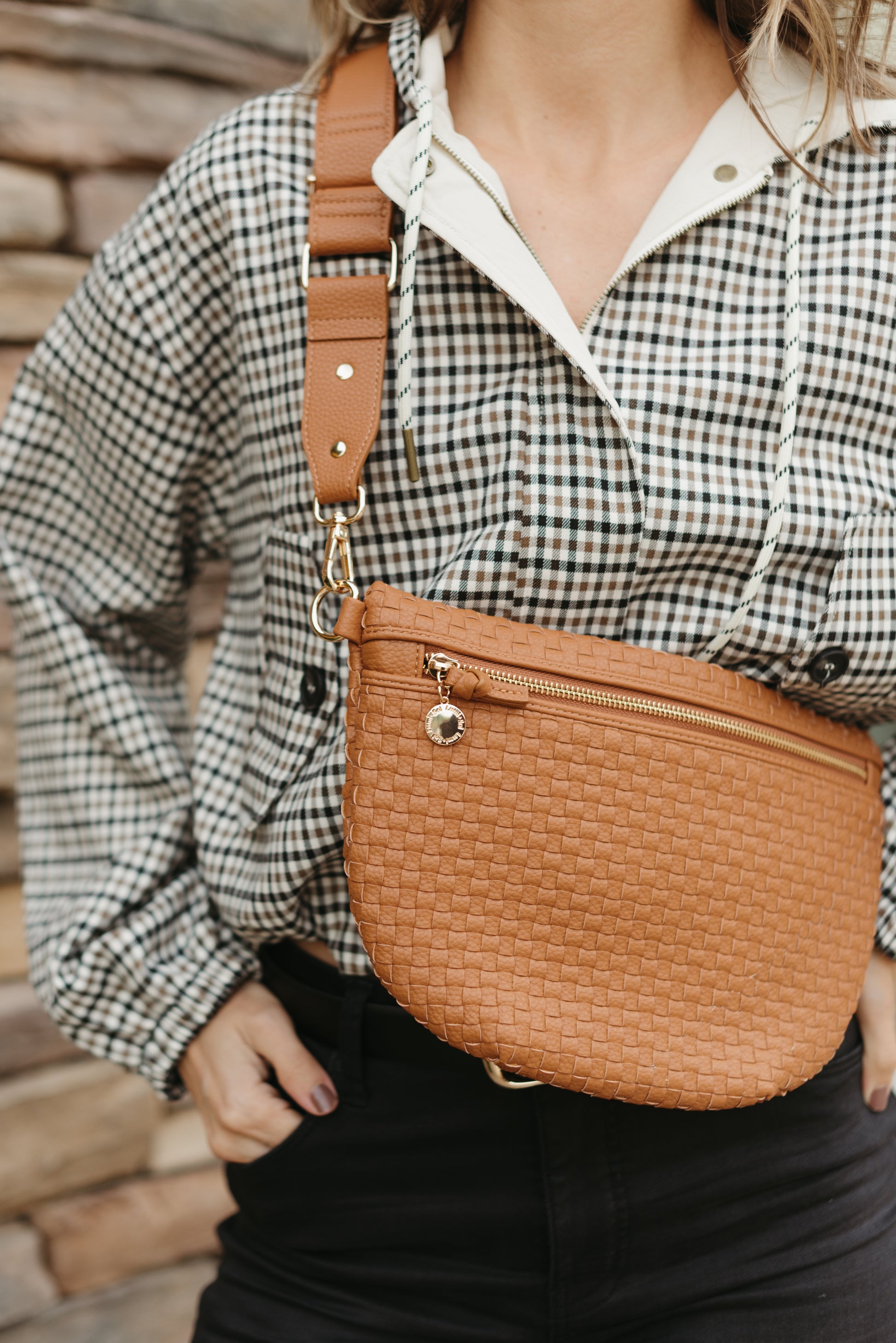 Lumi Woven Crossbody Bag