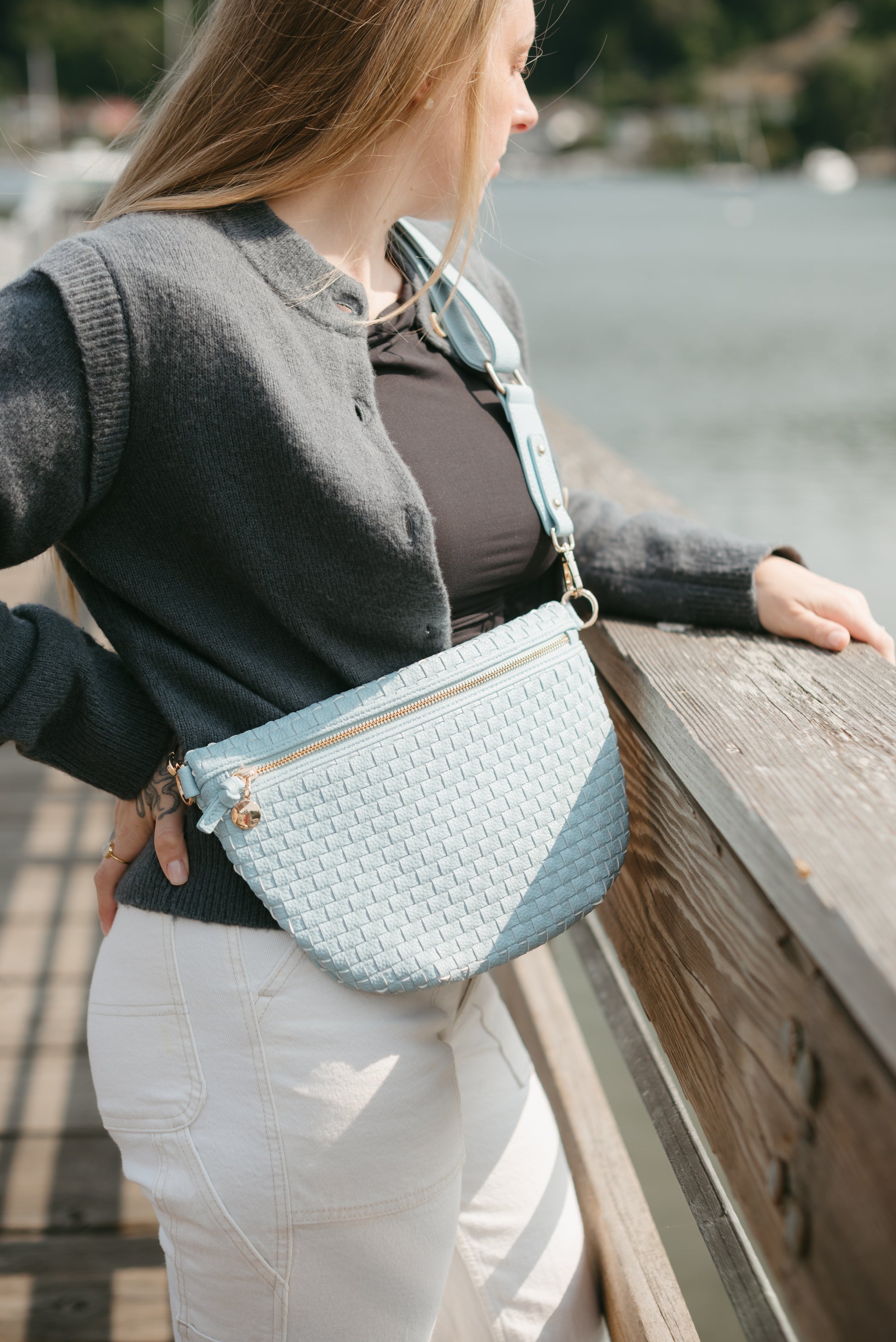 Lumi Woven Crossbody Bag