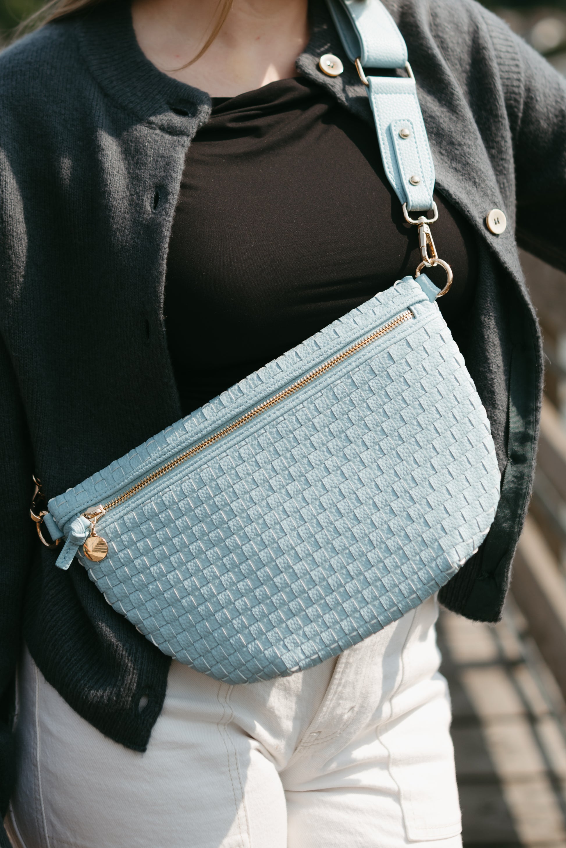 Lumi Woven Crossbody Bag