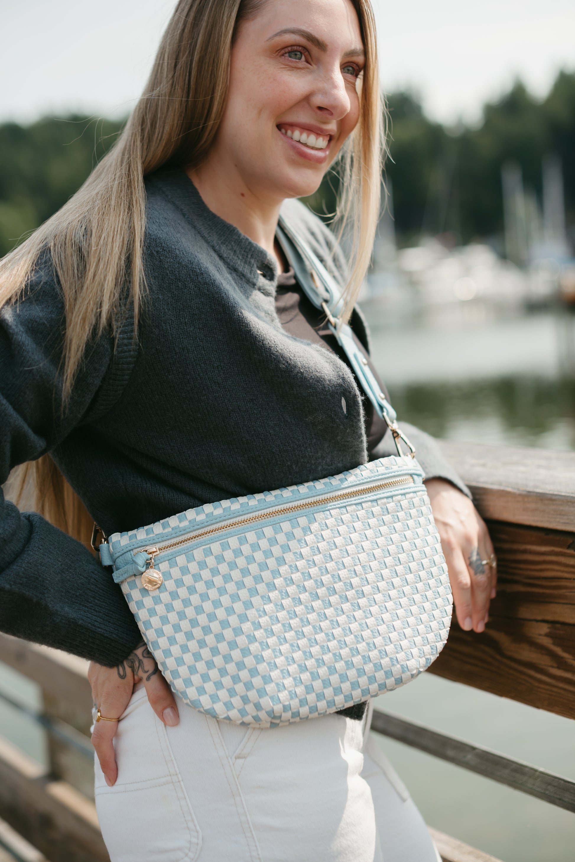 Lumi Woven Crossbody Bag