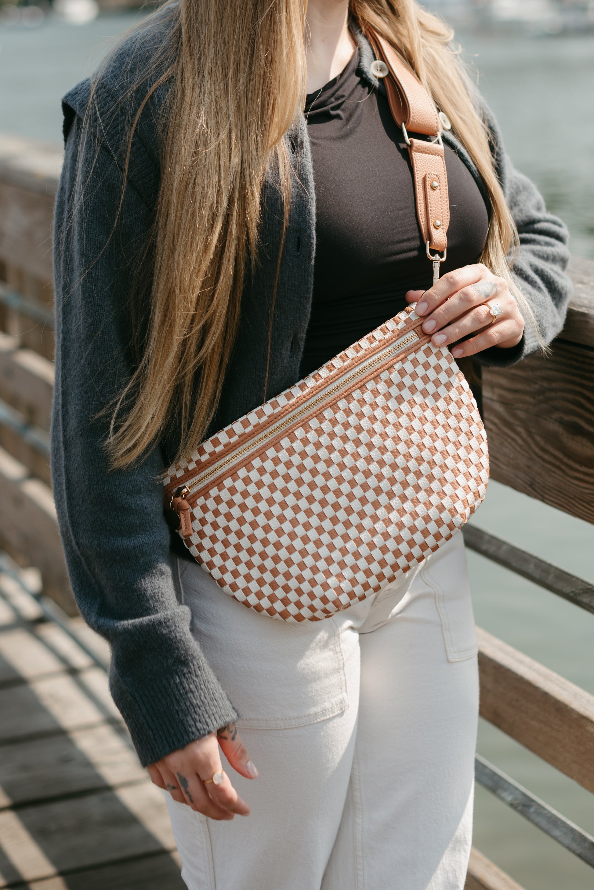 Lumi Woven Crossbody Bag
