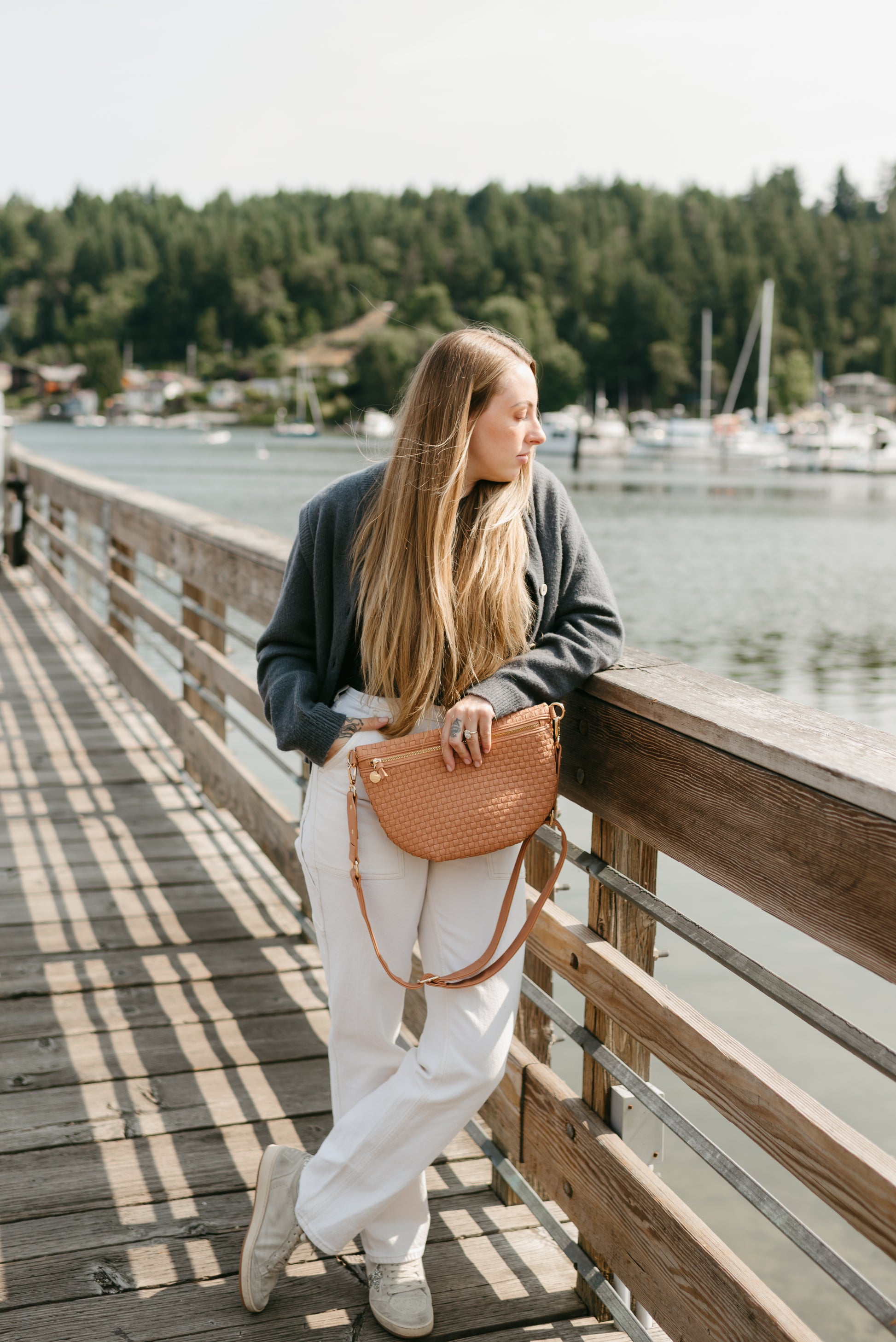 Lumi Woven Crossbody Bag