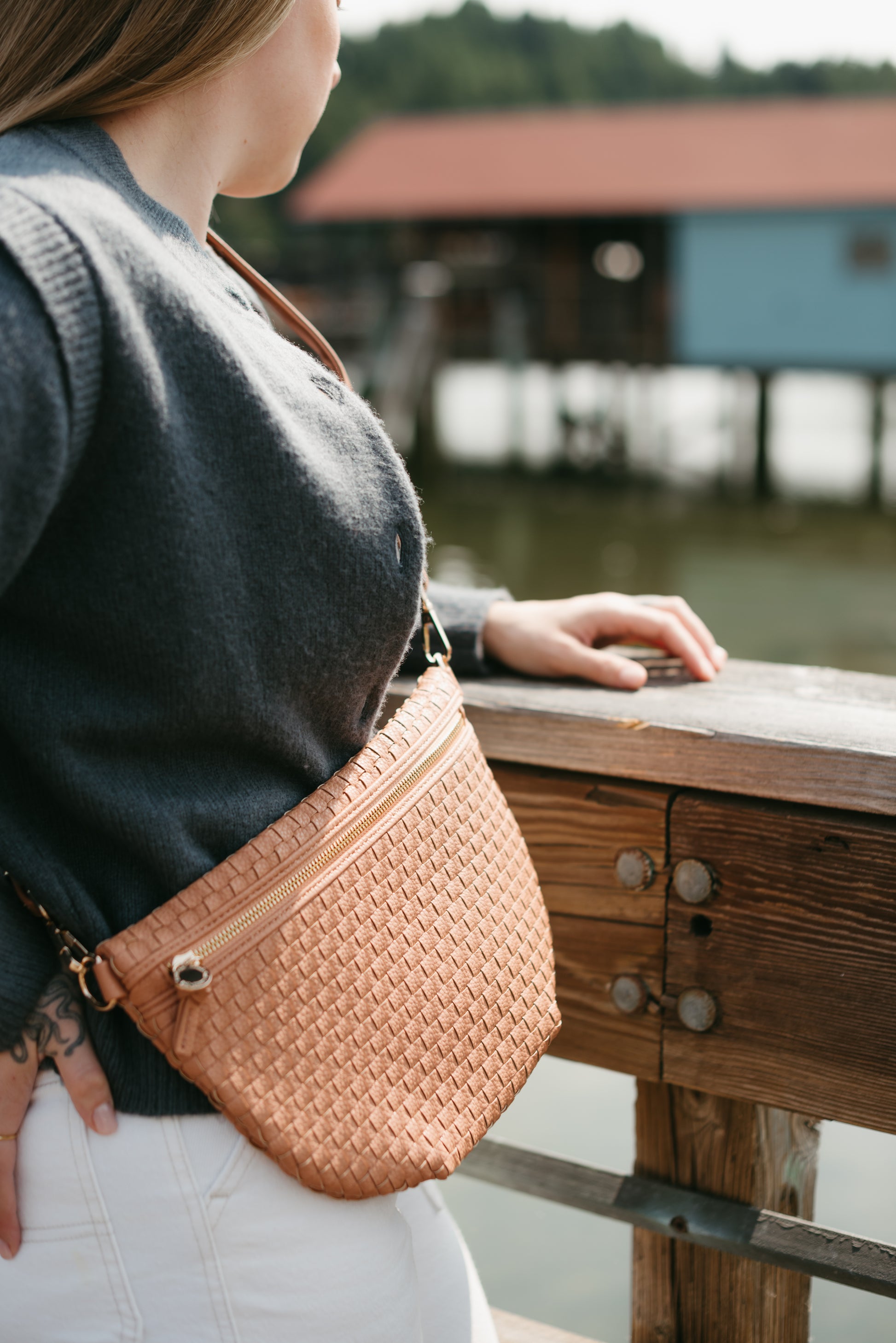 Lumi Woven Crossbody Bag