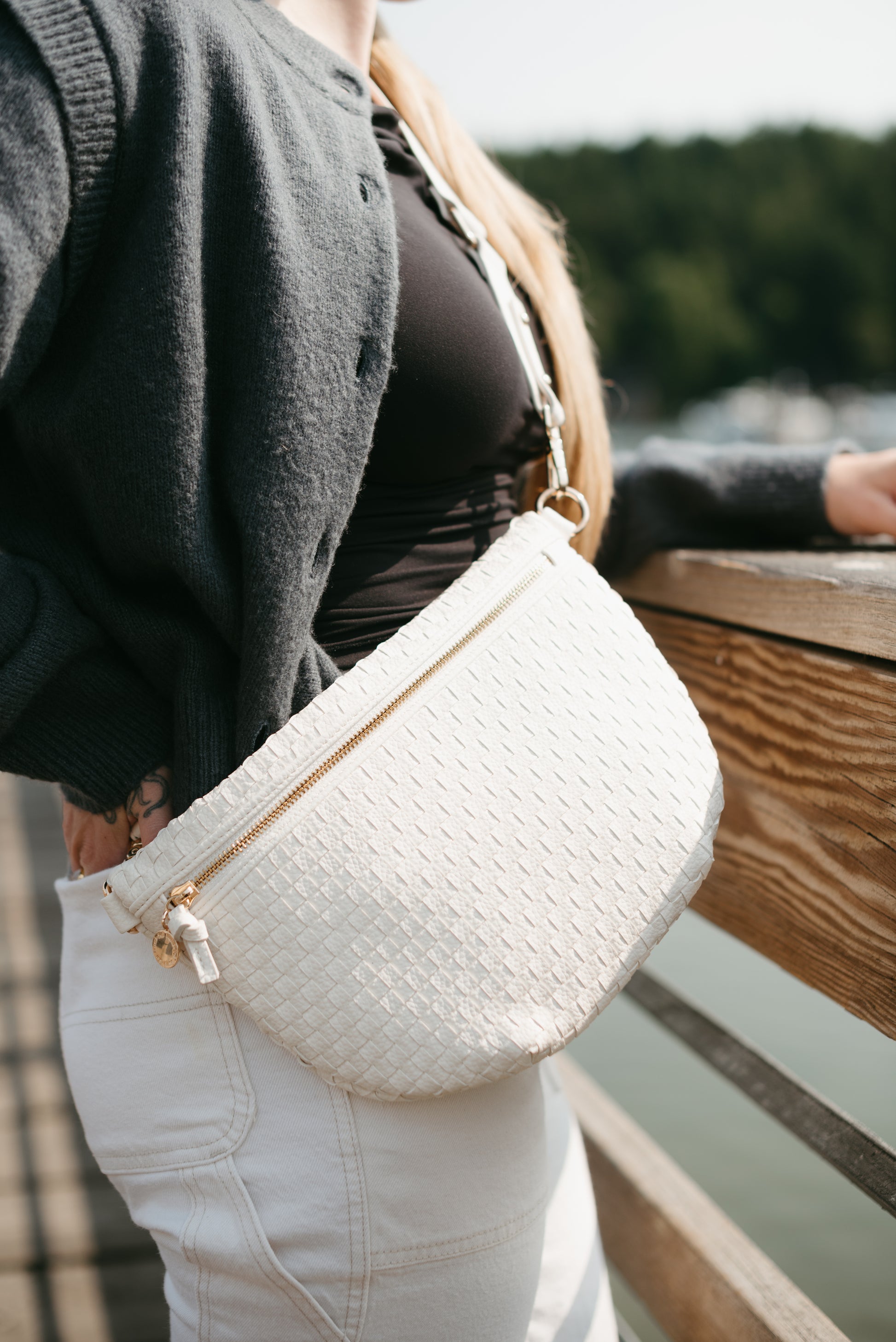 Lumi Woven Crossbody Bag
