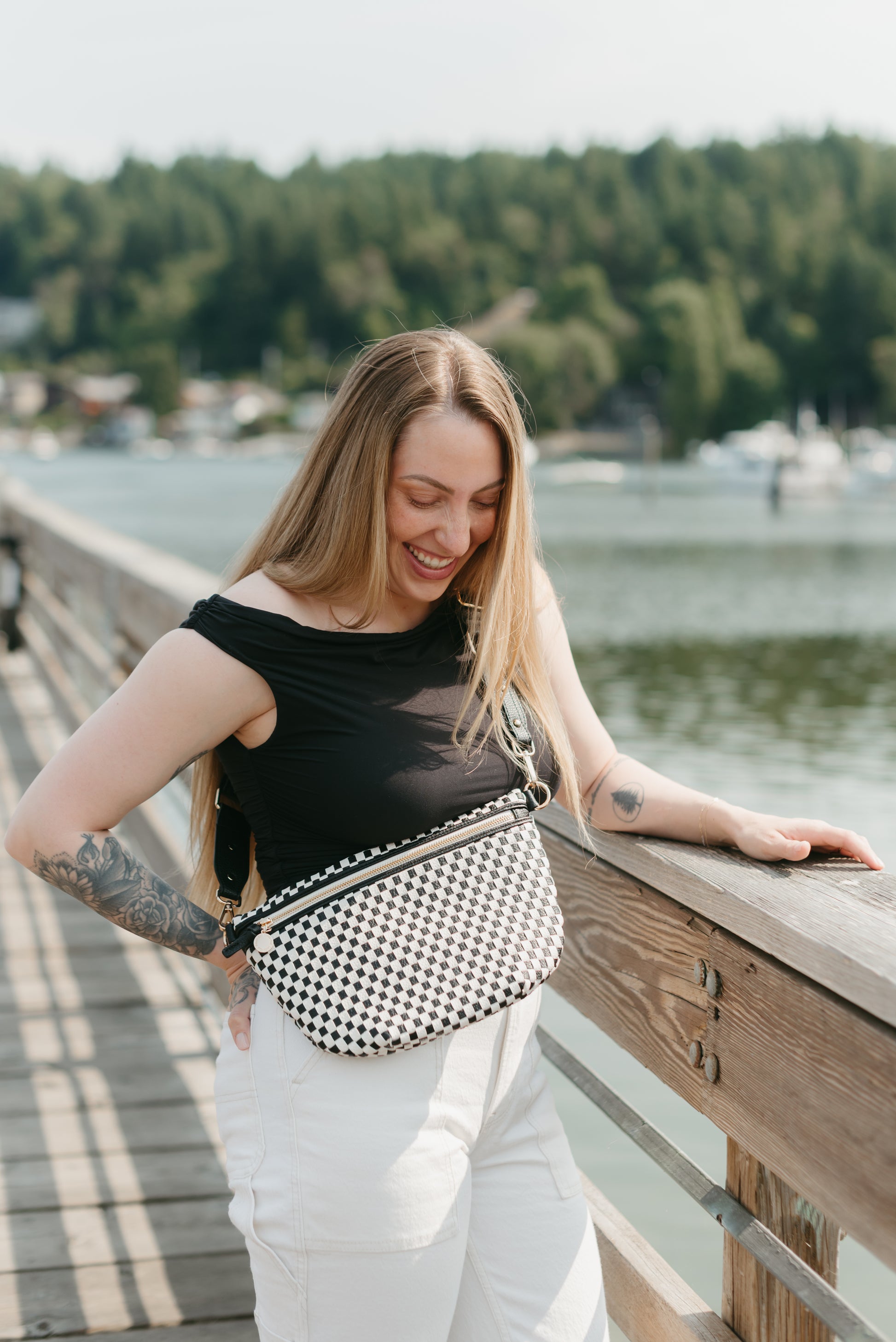 Lumi Woven Crossbody Bag