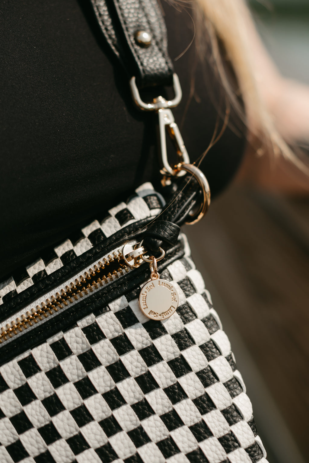 Lumi Woven Crossbody Bag