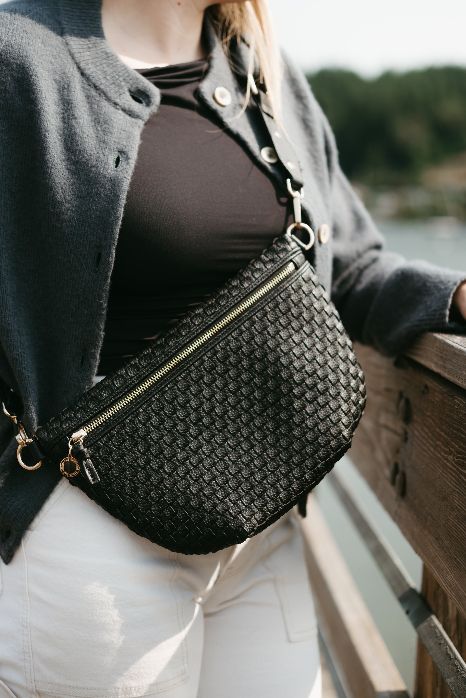 Lumi Woven Crossbody Bag